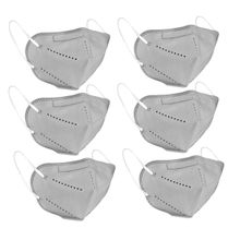 Fabula Pack of 6 KN95/N95 Anti-Pollution Reusable 5 Layer Mask (Grey)