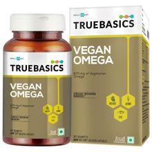 TrueBasics Vegan Omega-3,6 & 9, 870mg for Heart, Hair, Skin, Joint, Brain & Eye Health