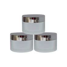Avnii Organics Acrlyic Jar with Silver Lid - Pack of 3