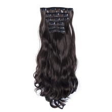Artifice Clips 24 Inch Curly/Wavy Hair Extension - Natural Dark Brown