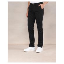Fabindia Black Cotton Blend Slim Fit Chino Pant