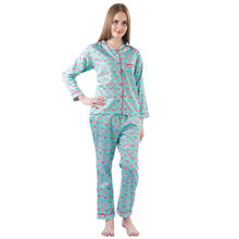 Pyjama Party I Candy Women's Cotton Pyjama Set - Blue