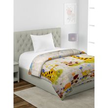 HOSTA HOMES White & Yellow Cartoon Characters Heavy Winter 210 Gsm Single Bed Comforter