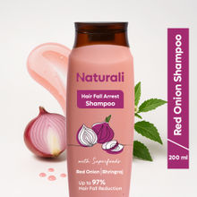 Naturali HairFall Arrest Shampoo with Red Onion & Bhringraj That Reduces Hair Fall, Boosts Scalp Health & Hair Growth 180 ml
