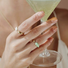 Lunaya Jewelry Pebble Pop Ring Sage Green