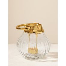 Pure Home + Living Clear Textured Glass Tea Light Holder (S)