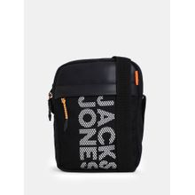 Jack & Jones Black Mesh Detail Sling Bag