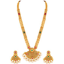 Asmitta Rajwadi Style Stone Studded Long Jewellery Set