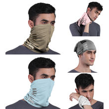 FREECULTR Unisex Printed Bamboo Bandana Anti Microbial Multipurpose Cloth Face Mask (pack Of 5)