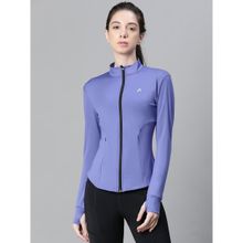 Athlisis Zippered Quick Dry Running Fitness Sports Purple Jacket