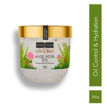 Kapiva Skin Rituals Aloe Rose Gel for Sunburn Relief & Hydration Clinically Tested Rose Actives