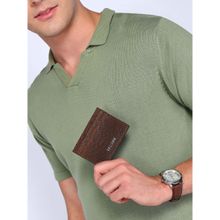 Sassora Brown Genuine Leather Brown Unisex Card Holder (S)