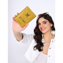 Sassora Yellow Premium Genuine Leather Bi-Fold RFID Passport Cover