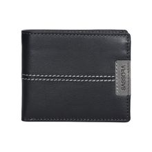 Sassora Black 100% Genuine Leather Boys RFID Wallet