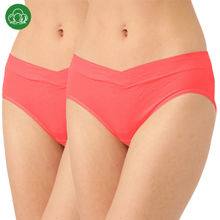 Inner Sense Organic Cotton Antimicrobial Maternity Panty Pink (Pack of 2)