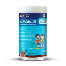 Gritzo Supermilk Weight+ (2–6Y Kids), 4G Protein - Double Chocolate