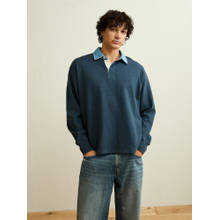 American Eagle Boxy Fit Rugby Polo T-shirt