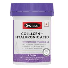 Swisse Collagen+ Hyaluronic Acid Tablets With Peptides, Vitamin C & E