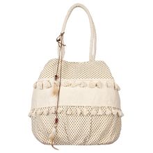 Pick Pocket Golden Polka Dot Printed Off-White Jholi