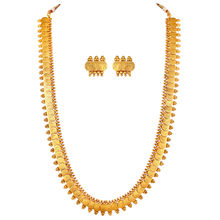 Peora Traditional Gold Plated Coin Long Necklace Traditional Jewellery Set (One Gram Gold) (PF04N04)