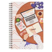 Doodle Collection "Calm Time" A5 Wiro-Bound Undated Daily Planner Diary