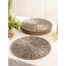 Pure Home + Living Grey Resin Wicker Placemat