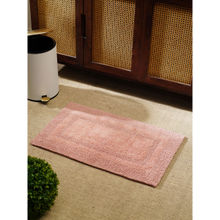 Pure Home + Living Pink Cotton Single Border Reversible Bathmat