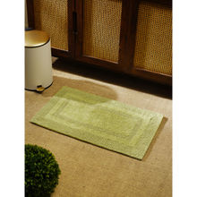 Pure Home + Living Green Cotton Single Border Reversible Bathmat