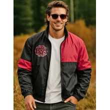 Bewakoof Men'S Black Colour Block Oversized Jacket