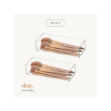 STOR Clear Acrylic Stackable Make Up Organisers (Pack of 2)