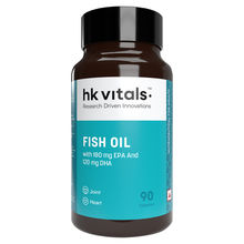 HealthKart HK Vitals Fish Oil Capsules 1000mg Omega3 with 180mg EPA and 120mg DHA