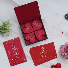 eCraftIndia Valentine Combo of Set of 8 Love Gift Cards Gift Set Box Red