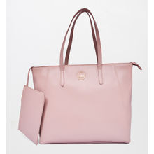 AND Soild Beige Tote Bag For Women