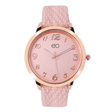 E2O Rose Gold & Pink Dial Analog Watch For Women