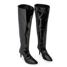 Zori World Blaque-solid Black Over The Knee Boots