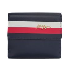 Tommy Hilfiger Lithgow Women Small Flap Wallet with Sling - Navy (Set of 2)