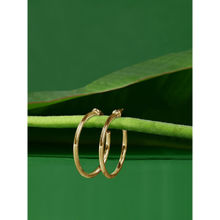 Accessorize London Women's Gold Medium Tube Hoop Earring