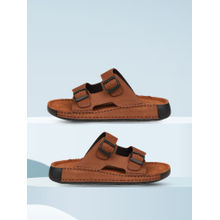 EZOK Men Genuine Leather Sandals Tan