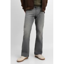 Snitch Ash Grey Washed Bootcut Casual Jeans for Men
