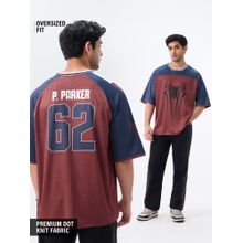 The Souled Store Official Marvel Spider-Man Spidey Suit Men Oversized Jerseys T-Shirt