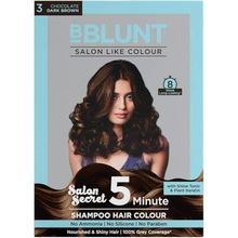 BBlunt Chocolate Dark Brown 5-Minute Shampoo Hair Colour For Grey Coverage