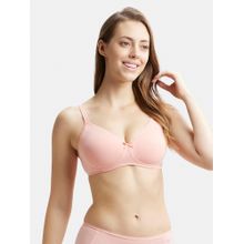 Jockey 1722 Wirefree Non Padded Cotton Elastane Everyday Bra - Candlelight Peach