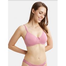 Jockey 1722 Wirefree Non Padded Cotton Elastane Everyday Bra - Heather Rose