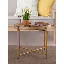 Metalsmith Elegant Gold Wooden Side Table (small)
