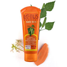 Lotus Herbals SafeSun 3in1 Matte look daily sunscreen,Tinted Sunscreen, SPF 40 PA+++, 100 g