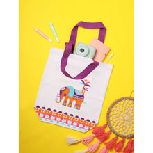 Doodle Collection Doodle Tribal Tusker Canvas Tote Bag