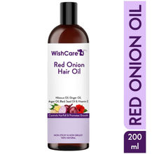 WishCare Red Onion Hair Oil for Hair Growth & Hair Fall Control- Onion Oil With Deep Root Applicator