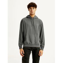 Levi's Men Grey Embroidered Hoodie