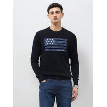 U.S. Polo Assn. Denim Co. Men Navy Blue Graphic Sweater