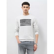 U.S. Polo Assn. Denim Co. Men Grey Graphic Sweater